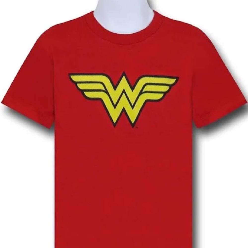 Red Wonder Woman classic logo tee shirt. NWT.